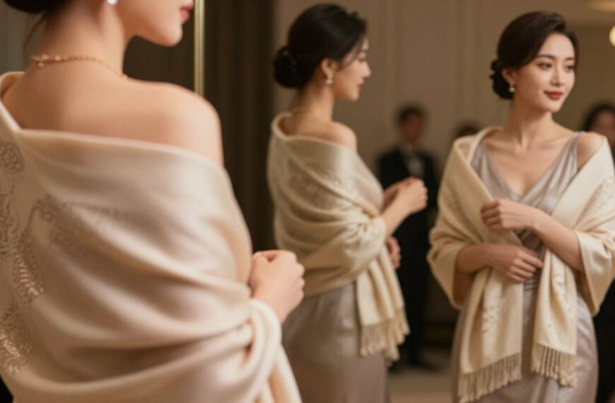 Jak wiązać szal do sukienki wieczorowej